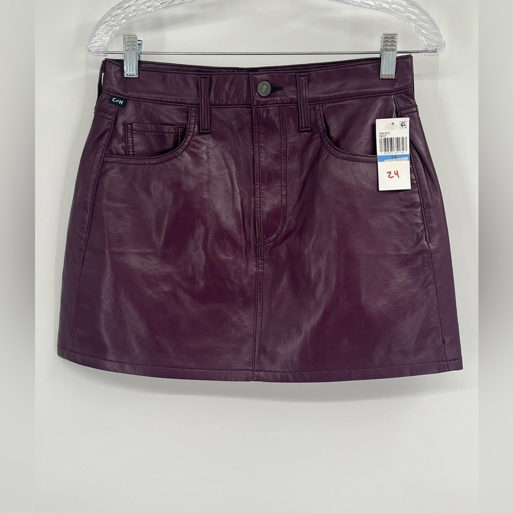 Citizens Of Humanity Beatnik Leather Mini Skirt NWT Sz 25